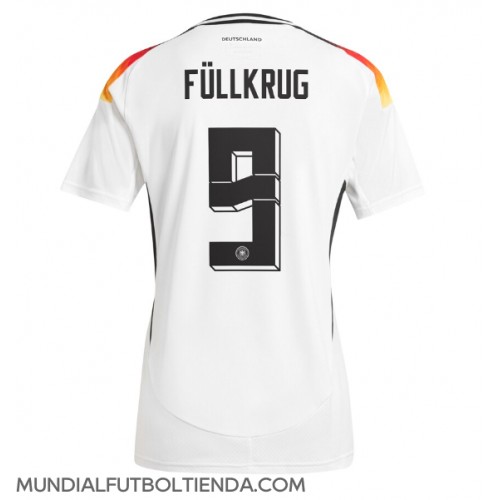 Camiseta Alemania Niclas Fullkrug #9 Primera Equipación Replica Eurocopa 2024 para mujer mangas cortas